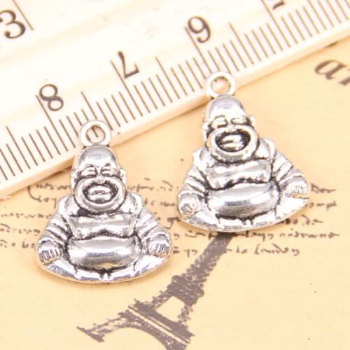 10pcs Charms two sided buddha 20x16mm Antique Pendants,Vintage Tibetan Silver Jewelry,DIY for bracelet necklace