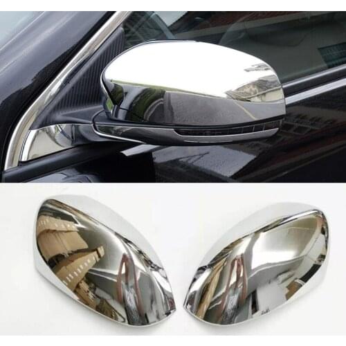 Car styling 2Pcs ABS Chrome Side Door Rearview Mirror Cover Trim For Jeep Compass 2017 2018