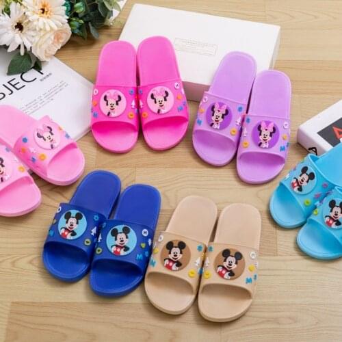 Disney childrens cartoon Minnie Mickey non-slip soft-soled slippers home shoes boys girls adult sandals slippers