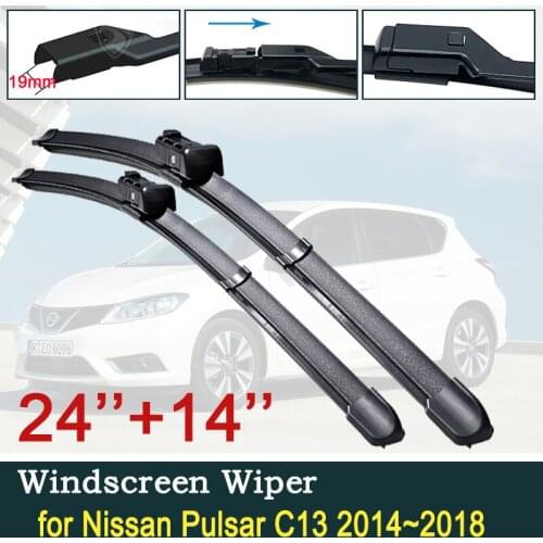 For Nissan Pulsar C13 2014~2018 Car Wiper Blade Europe Model Front Windscreen Windshield Wipers Car Accessories 2015 2016 2017