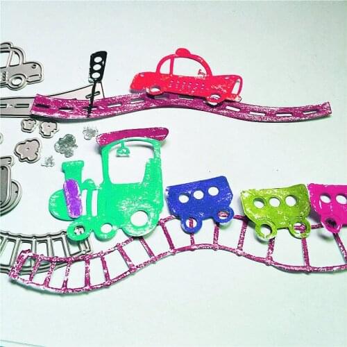 Roads and railway Scrapbooking DIY Easter wedding album cards paper die metal craft stencils punch cuts dies cutting