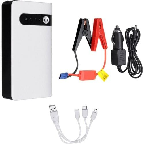 Quality USB Car Jump Starter Car Battery Jumper Box Power Bank Battery Charger 12V 8000MAh Emergency Starting Device-EU PLUG