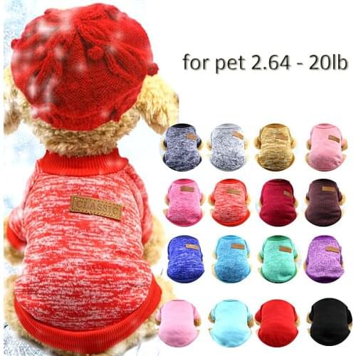 Pet Cat Dog Classic Wool Sweater Warm Fleece Puppy Costumes Clothes Jacket Sphinx Chihuahua Pug Yorkie Kitten Outfit