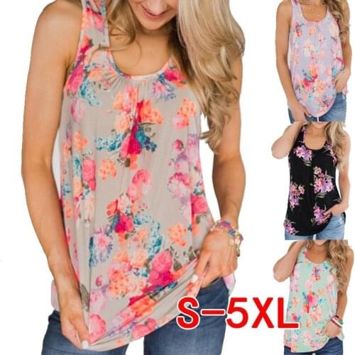 Summer T Shirt Women floral printing U brought vest female T-shirt spot Female Tee Tshirts dropshipping ZCSY1899