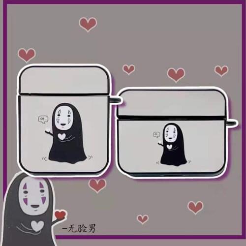 New Mirror Spirited Away Japanese Anime Bluetooth Wireless Earphone No Face Man Faceless Earphone Cases For Apple Airpods 1 2 3