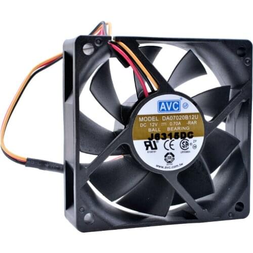 Brand new original DA07020B12U 7cm 7020 12V 0.70A Double ball bearing large air volume chassis server cooling fan