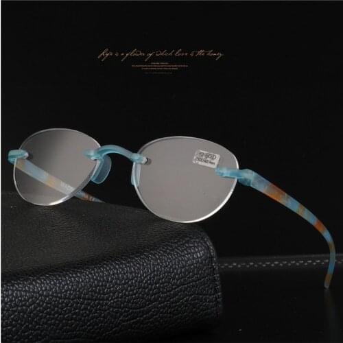 Rimless Reading Glasses +1 +1.5 +2 +2.5 +3.0 +3.5 Flexible Temple Men Women Spectacles Magnifying Vision Presbyopic Eyewear Lady