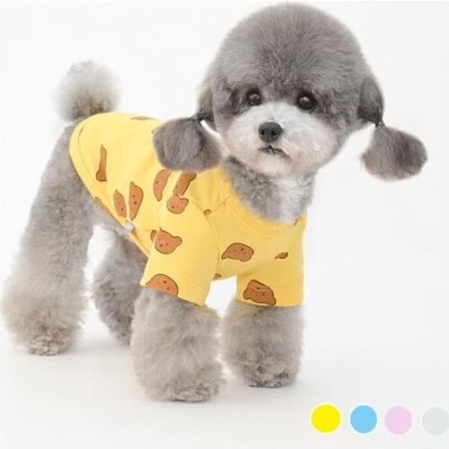 Cute Bear Pattern Small Dog Clothes Ropa De Perros Dropshipping Fashion Sweet Puppy Dress for Small Dogs Yorkshire Dropshipping