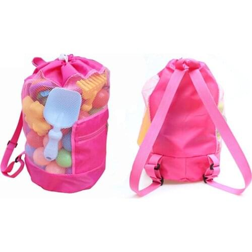 Portable Beach Bag Foldable Mesh Swimming Bag For Children Beach Toy Baskets Storage Bag Kids Outdoor Summer Swimming Bags