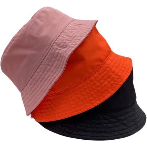 Drop Shipping Spot Nylon Waterproof Buckethat Men And Women Outdoor Travel All-In-One Solid Color Sunscreen Buckethat