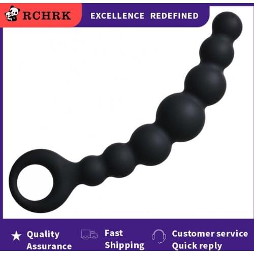 Handheld Anal Plug 7 Butt Beads Soft Silicone Sex Toys for Couple Female Vagina Masturbator Male Prostate Massage Adult Product