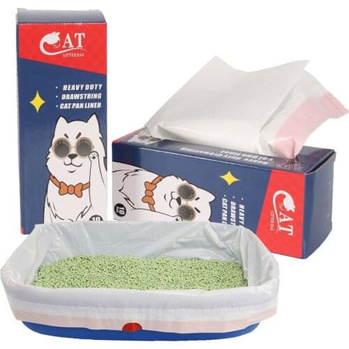 Cat Supplies Thickened Rolling Litter Box Lined Garbage Bag Cat Litter Bag Cat Toilet Cat Poop Tied Rope Garbage Bag