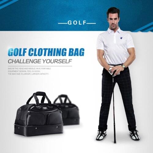 2018 Brand Golf Clothing Bag Men Black Shoes Package Bags Large Capacity Double-deck Clothes Bag