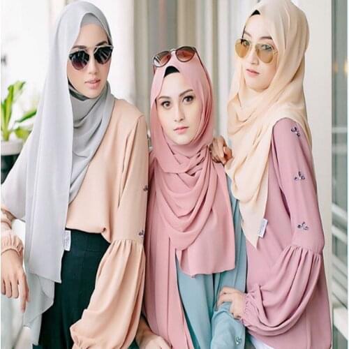 High Quality Women Bubble Chiffon scarf,muslim hijab,Solid Color Instant Shawls,Beach Hijab Foulard Muslim Scarves 55 colors