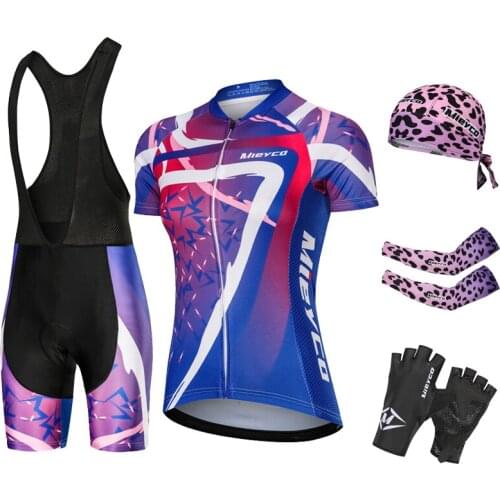 Cycling Jersey Suit Summer Womens Tracksuit Quick-Dry Short Sleeve Set Clothing Kits Bike MTB Sportswear Maillot Ciclismo Mujer