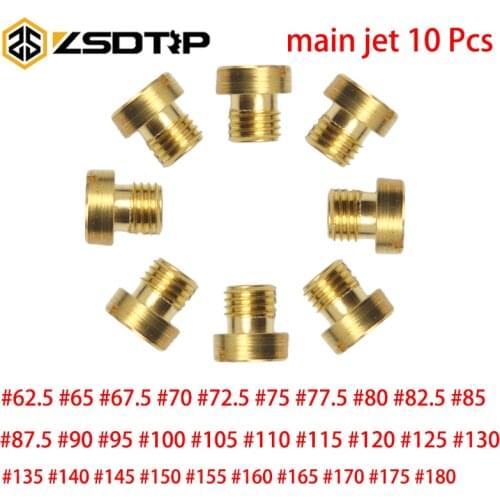 ZSDTRP (10 pcs/pack) Carburetor Main Jet Injectors Nozzle For Mikuni VM 11-22 Moto Racing #62.5-#180