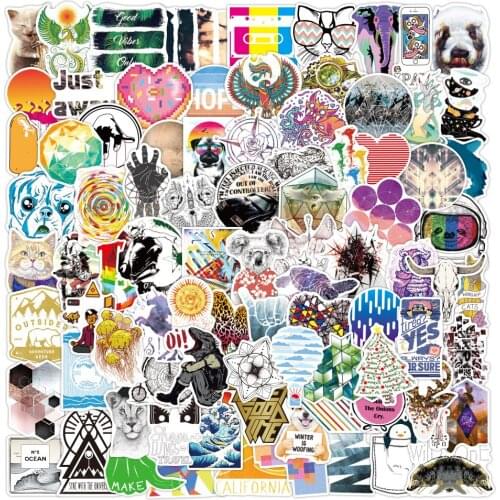 10/30/50PCS Cartoon Fresh Sticker Waterproof Removable Trolley Case Scooter Notebook Water Cup Refrigerator Sticker Wholesale