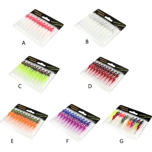 10 Pcs 50mm Fishing Jigging Lures Set Soft Baits Artificial Wobblers Swimbait Carp Fishing Tackle Crankbait