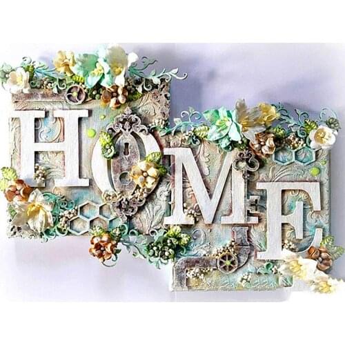 5D DIY Diamond Painting Home Sign Flower Full Diamond Embroidery Mosaic Picture of Rhinestones Cross Stitch Home Decor Gifts