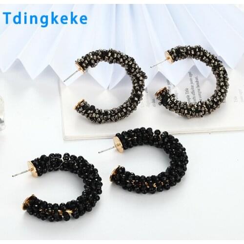 Beads Bohemian earrings for women drop earrings black earrings for women beach vacation summer holiday earrings jewelry