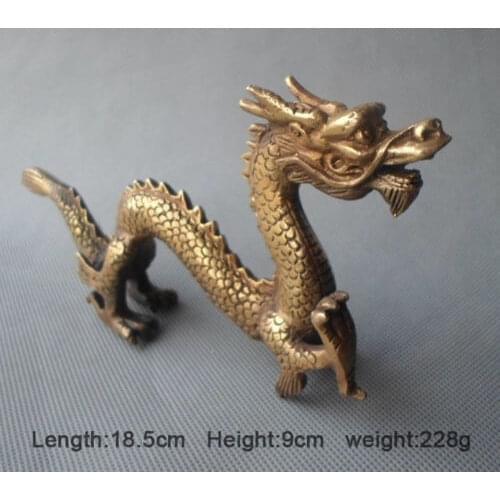 Bronze Carved Valuable Chinese Lucky Dragon Statue home decoration metal handicraft