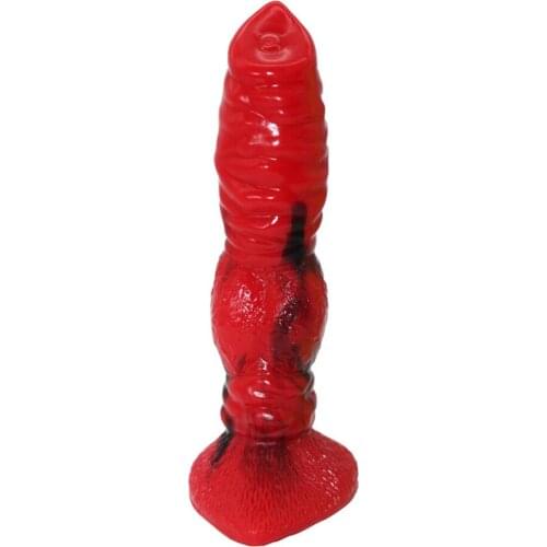 Silicone Animal Dildo Colorful Green Blue Red Realistic Dog Penis Sex Toys For Women Lesbian Knotted Dildos Sex Shop