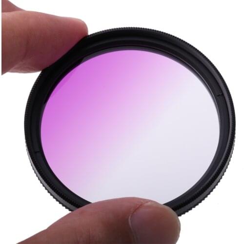 Camera Filter 49mm Gradual purple color lens Filter for Nikon D3100 D3200 D5100 SLR Camera lens