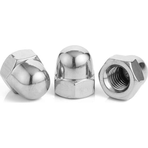 Nut M3 M4 M5 M6 M8 M10 M12 M16 Bolt Nuts Dome Protection Caps Covers Exposed Hexagon 304 Stainless steel