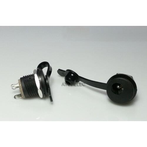 1 set 5.5mm x 2.1mm 12V 3A DC Power Female Socket Jack with Nut Panel Mount + Waterproof