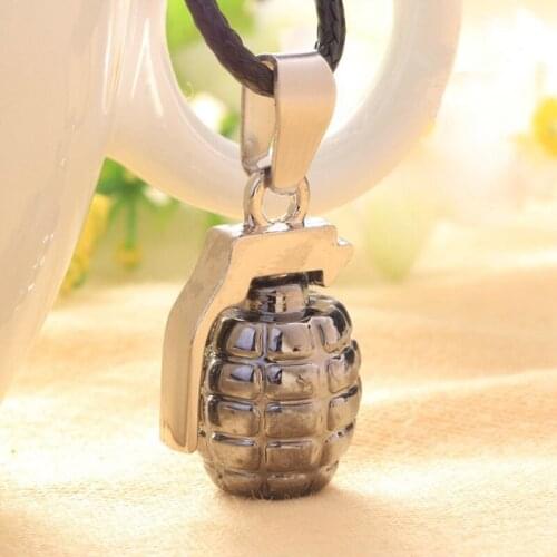 Tough guy Hot Sale New design Fashion metal grenade necklaces pendants High quality mens necklace statement Jewelry wholesale