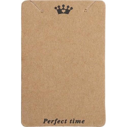 K3ND 100 Pcs 7.5x5cm Kraft Paper Ear Studs Hang Tag Jewelry Display Card Pendant Craft DIY