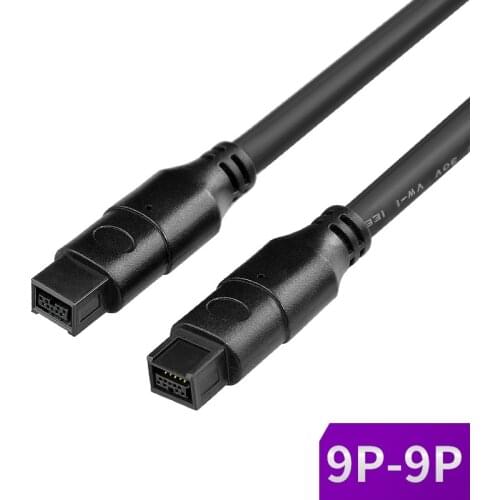 IEEE1394B Data Cable 1394 9P to 9P 9P-9P 9 Pin to 9Pin Industrial Surveillance Camera Cable Firewire 800 Mbps 8M 10M 15M