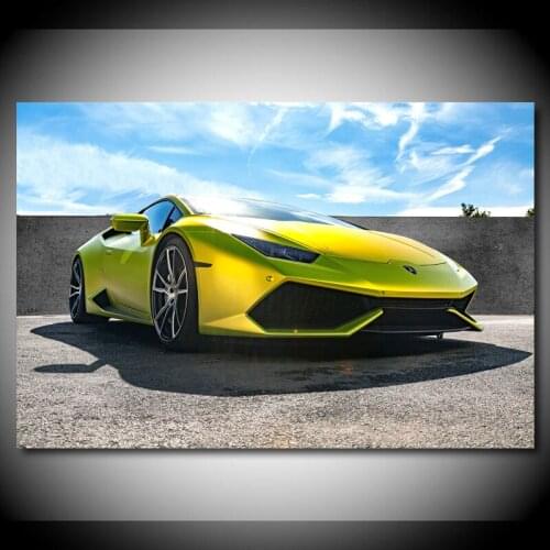 Modern Wall Art Canvas Painting Super Car Huracan Metallic Vehicle close-up Picture Print DIY Framed Posters Living Room Decor