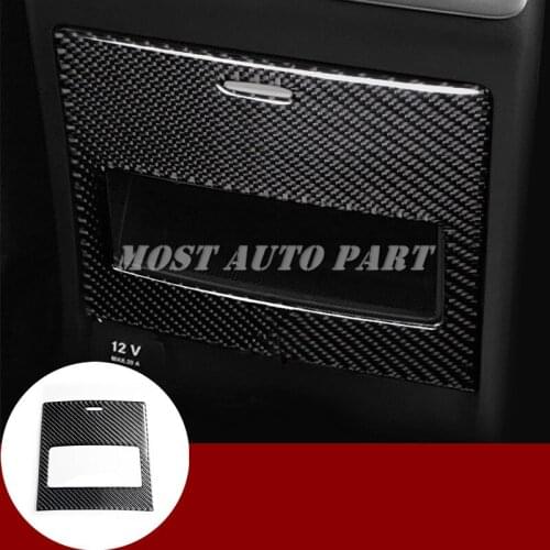 Carbon Fiber Rear Seat Storage Box Cover Trim For Benz GLS X166 2016-2019 Car accesories interior Car decoration