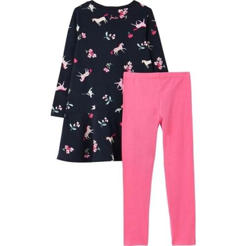 Melario Fall 3-8Y Kids Baby Girls Clothes Set Spring Children Unicorn Tracksuits Long Sleeve Sweatshirts Pants 2pcs Baby Outfits