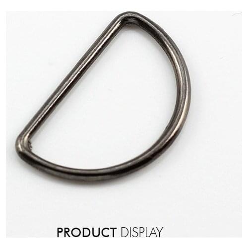 Craft Metal Black Gun D Shaped Ring Belt Buckle 25mm For Bags Clothes Sewing Hooks Clips Sewing Supplies 20piece/K293
