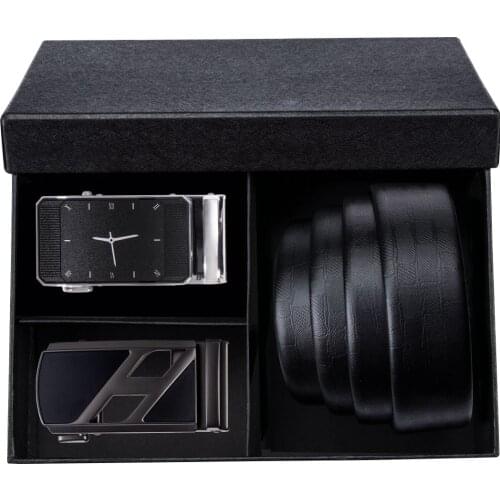 Men Belt Genuine Leather Automatic Buckle Belt Luxury Brand Black Belts For Men Designer Cowskin Trouser Strap Mens Gift DiBanGu