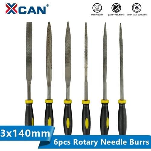 XCAN 6 Pieces Metal File Mini Assorted Rasp Diamond Needle File set Repair Tool Jewelry Wood Grinding Hand File Tools