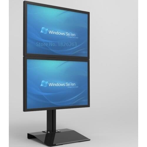 Desktop Stand Floor Stand Full Motion Vertical Arrangement Dual Screen Monitor Holder Column Height 80/100/120cm