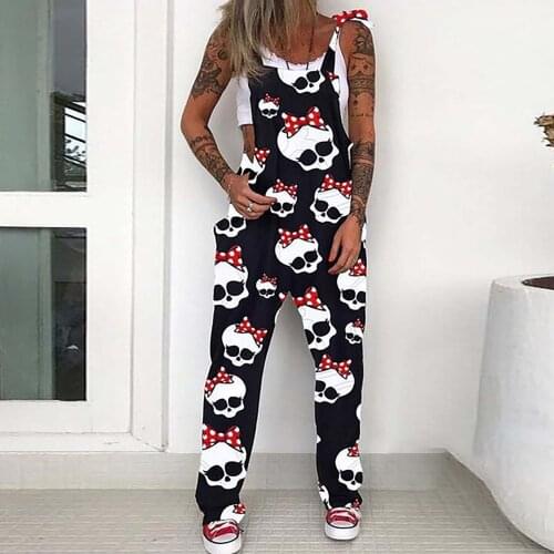 2021 New Summer Bohemian Playsuits Womens Leisure Floral Casual Loose High Waist Jumpsuit Rompers Overalls Vintage