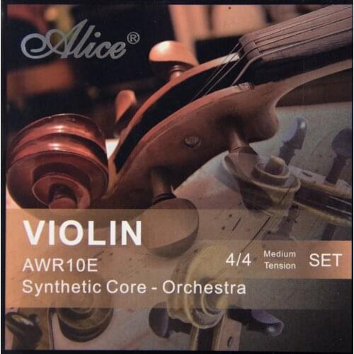 NEW High quality Alice Violin Strings AWR10E Synthetic Core-Orchestra 4/4 Meddium Tension set