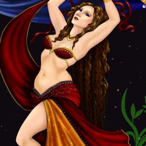 Custom Size Belly Dance Wallpaper Dance School Mural Wallpaper Hand-painted Arab Middle East Living Room Bedroom PVC Silk