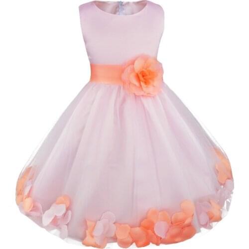 Baby Children Girl Dress 2021 Kids Ceremonies Party Summer Princess Tutu Formal Wedding Dress Floral Sleeveless For Girls Clothe