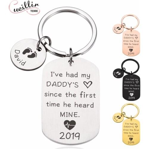 Fathers Day Gifts Keychain Gift For Father Keyring Gift For Him Boyfriend Husband Dad Customized Products