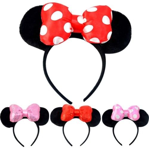 Mickey Mouse Ears Headband Festival DIY Hair Accessories Christmas Hairband For Girl&Women Gift