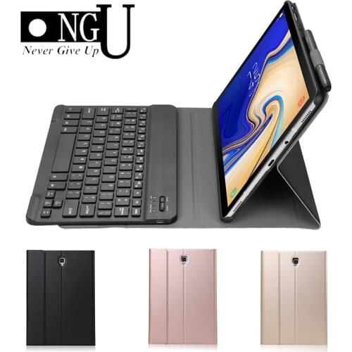 Luxury Tablet Case for Samsung Galaxy Tab A A2 10.5 2018 T590 T595 SM-T590 SM-T595 Bluetooth Keyboard Case Leather Stand Cover