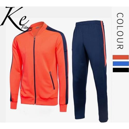 KE Sports jacket autumn and winter custom zipper jacket adult football basketball training suit two-piece suit for men and women