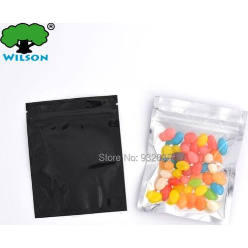 Black Color 4x5 in One Side Clear Zip Lock Bag USB Accessory Pouch 100 PCS