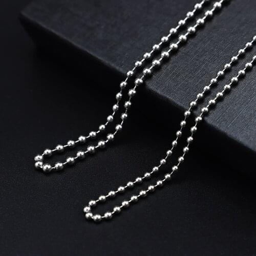 65cm Titanium Bead Chain Outdoor Light Keyring EDC Accessories DIY Key Chain Pendant