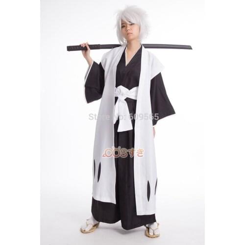 Japanese Anime Cosplay Bleach 10th Division Toshiro Hitsugaya Adult Party Halloween Costumes For Men Custom Wholesale
